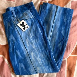 Unique blue vintage dress pants